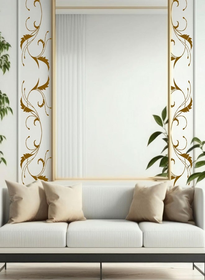 استنسل ستينكارت لطلاء الجدران بتصميمات حلزونية زهرية منزلية، استنسل جداري قابل لإعادة الاستخدام لتزيين الجدران (16 بوصة × 24 بوصة) - تصميم قابل لإعادة الاستخدام يمكنك صنعه بنفسك، مناسب للمنزل والمكتب (عبوة من قطعة واحدة) - Image 5